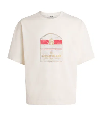 Aboutblank About:blank Cotton Bottle T-shirt In White