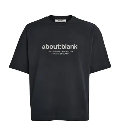 Aboutblank About:blank Cotton Logo Garcon T-shirt In Black