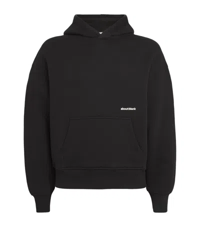 Aboutblank About:blank Cotton Logo Hoodie In Black