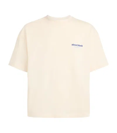 Aboutblank About:blank Cotton Logo Oversized T-shirt In Ivory