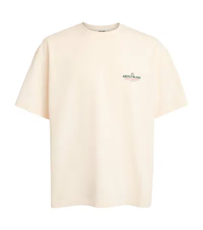 Aboutblank About:blank Cotton Logo Oversized T-shirt In Ivory