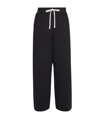 Aboutblank Cotton Logo Wide-leg Sweatpants In Black