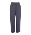 Aboutblank Cotton Raw Hem Wide-leg Sweatpants In Blue