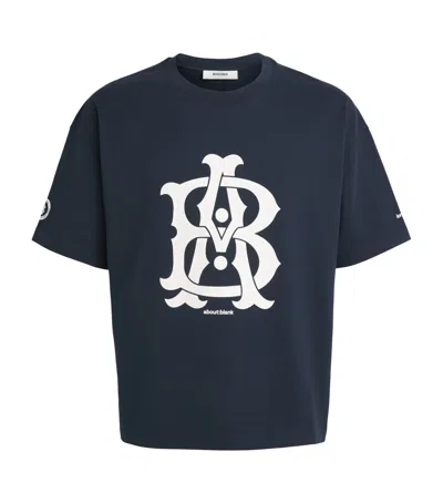 Aboutblank About:blank Cotton Varsity T-shirt In Blue