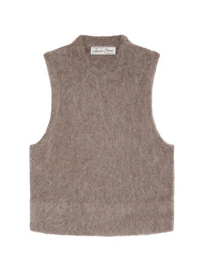 Aboutblank Crew-neck Vest In Brown