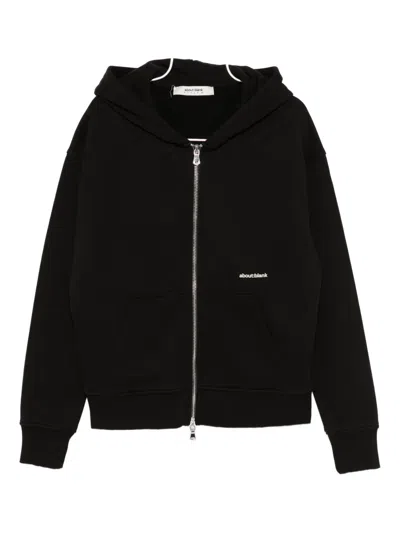 Aboutblank Logo-embroidered Hoodie In Black