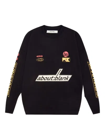 Aboutblank Long-sleeve Graphic-print T-shirt In Black