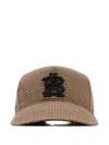 Aboutblank Monogram Houndstooth-pattern Cap In Brown