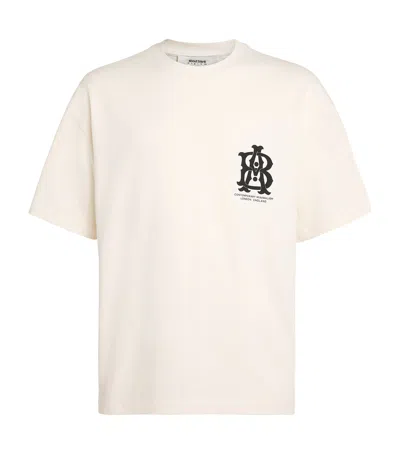 Aboutblank About:blank Oversized Monogram T-shirt In Neutral