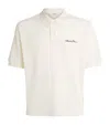 Aboutblank About:blank Piqué Script Polo Shirt In Neutral