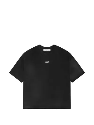 Aboutblank Raw Hem Ellipse T-shirt In Black