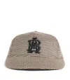 Aboutblank About:blank Wool-blend Monogram Cap In Brown