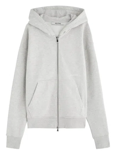 Aboutblank Zip Hooded Hoodie In Gray