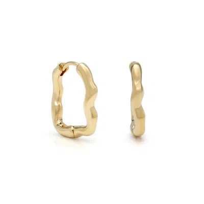 Above And Below Women's Arus Hoops - Large - Gold Vermeil