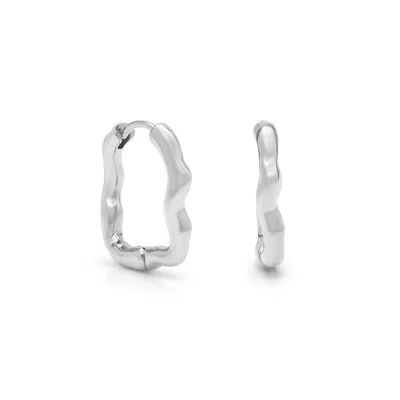 Above And Below Women's Arus Hoops - Large - Sterling Silver