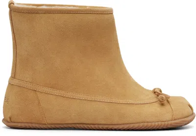 Abra Beige Baby Boots In Brown