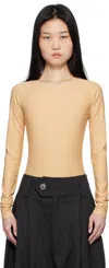 Abra Beige 'body' Bodysuit In Beige 52