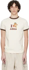 Abra Beige 'i Love' Ringer T-shirt