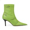 Abra Belt Boot - Green In Green