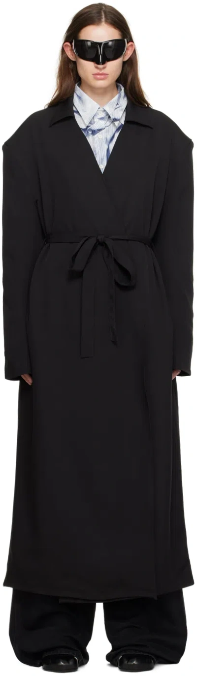 Abra Black Open Coat