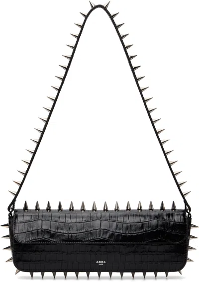 Abra Black Spike Baguette Bag