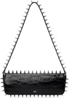 Abra Black Spike Baguette Bag