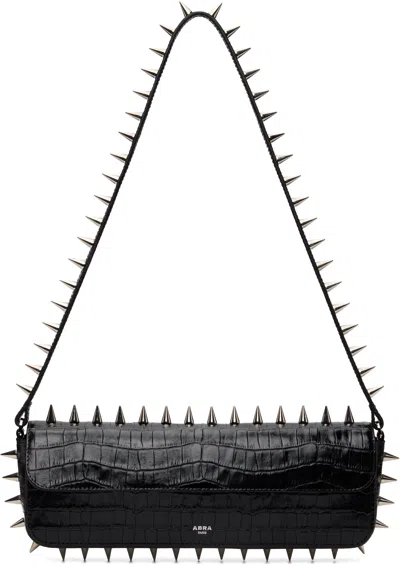 Abra Black Spike Baguette Bag