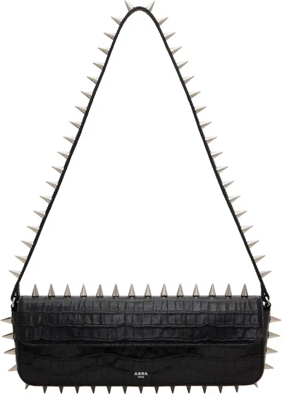 Abra Black Spike Baguette Bag