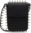 Abra Black Spike Crossbody Pouch In Black 11