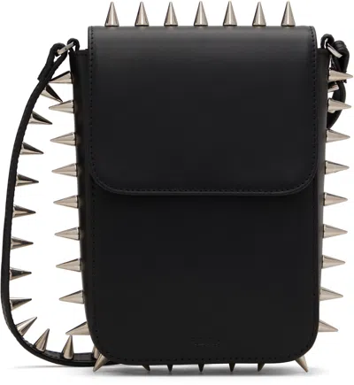 Abra Black Spike Crossbody Pouch