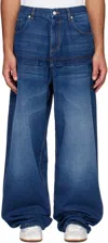 Abra Blue Mini Skirt Jeans In Blue Denim