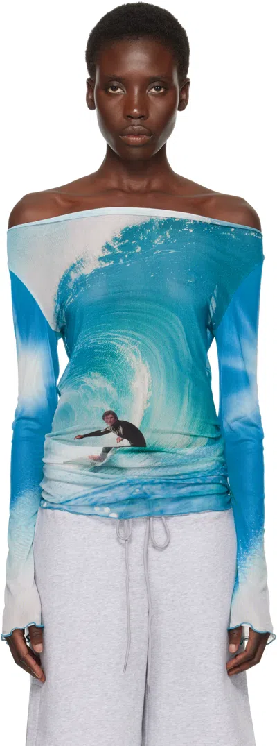 Abra Blue Wave Mesh T-shirt