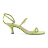Abra Buckle Green Sandals & Flip-flops