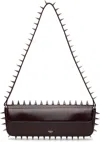 Abra Burgundy Spike Baguette Bag