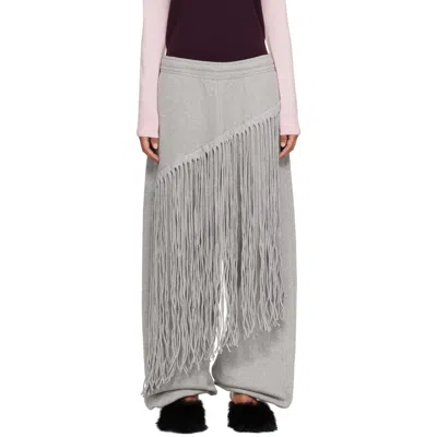 Abra Gray Frange Jogging Pants In Grey 09