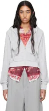 Abra Gray Mini Hoodie In Grey