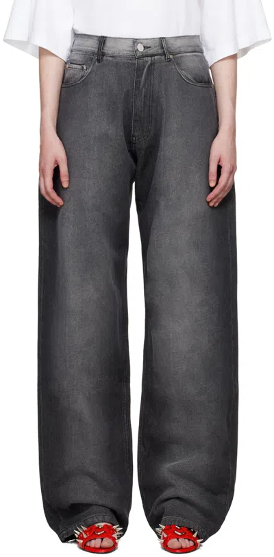 Abra Gray 'you Wish' Jeans In Grey Wash