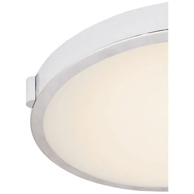 Abra Lighting Abra 20" Low Profile Frosted Glass Flushmount With High Output Dimmable Led