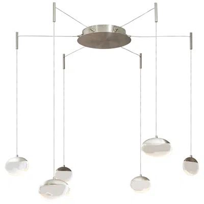 Abra Lighting Abra Athena 6-light Clear Cylinder Glass Pendant