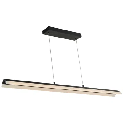 Abra Lighting Abra Eros Curved Acrylic Twin Bar Pendant  Black