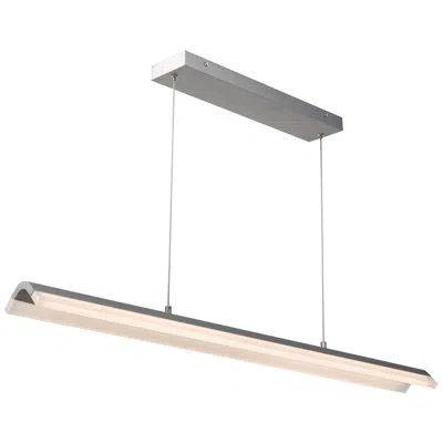 Abra Lighting Abra Eros Curved Acrylic Twin Bar Pendant Titanium Silver