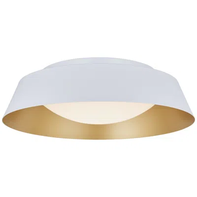 Abra Lighting Abra Flare 18" 3cck Flared  Frame Flushmount  Diffuser   White With Go