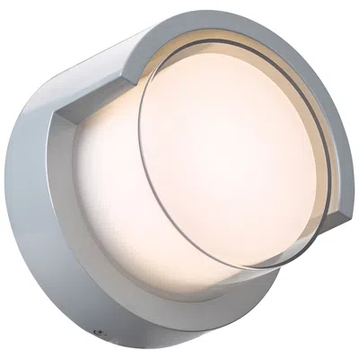 Abra Lighting Abra Geo Round Hooded Wet Location Wall Sconce  Silica