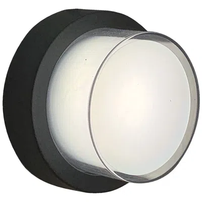 Abra Lighting Abra Geo Round Wet Location Wall Sconce   Black