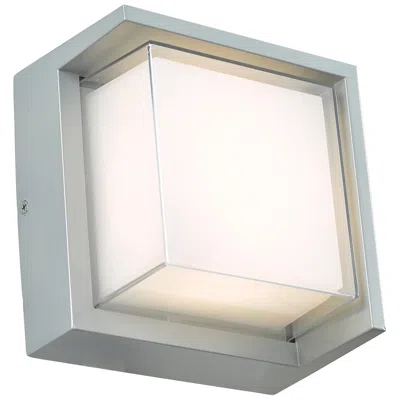 Abra Lighting Abra Geo Square Hooded Wet Location Wall Sconce  Silica