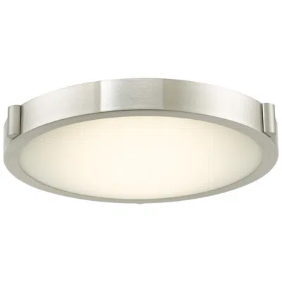 Abra Lighting Abra Halo 11" Low Profile Frosted Glass Flushmount   Led  Nickel