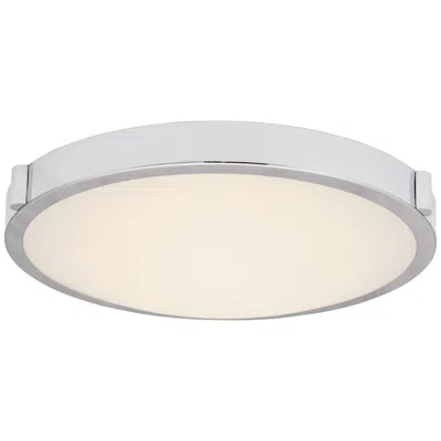 Abra Lighting Abra Halo 13" Low Profile Frosted Glass Flushmount   Led Chrome