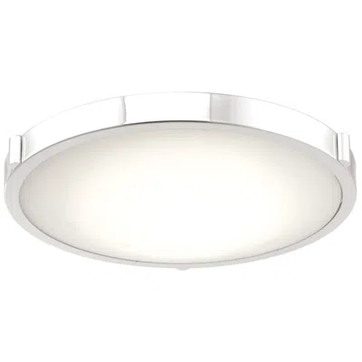 Abra Lighting Abra Halo 17" Low Profile Frosted Glass Flushmount   Led Chrome