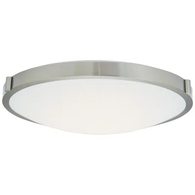 Abra Lighting Abra Halo 20" Low Profile Frosted Glass Flushmount   Led  Nickel