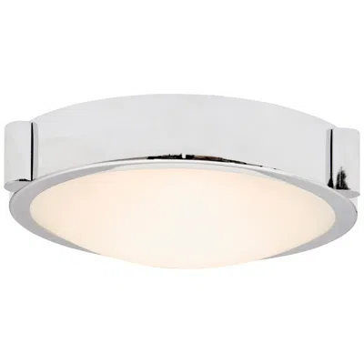 Abra Lighting Abra Halo 8" Low Profile Frosted Glass Flushmount   Led Chrome